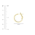 thumbnail image 3 of Honey Crush Real 14K Two-Tone Yellow & White Gold Polished Omega Back Hoop Earrings (3.2mm, 18mm), 3 of 6