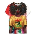 thumbnail image 4 of Men's Round Neck Short Sleeve Printed Shirt African American History Month Soft Top, 4 of 4