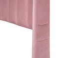 thumbnail image 7 of Queen Size Velvet Upholstered Platform Bed with 1 Big Storage Drawer and Wingback Headboard, Wood Bed Frame with 2 Small Pockets on Both Sides of the Headboard, for Adults, Pink, 7 of 7