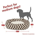 thumbnail image 3 of Majestic Pet Sherpa Chevron Bagel Pet Bed for Dogs, Calming Dog Bed Washable, Medium, Chocolate, 3 of 5