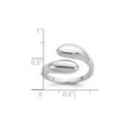 thumbnail image 4 of Gem & Harmony Sterling Silver Open By-Pass Polished Ring for Women, 4 of 6