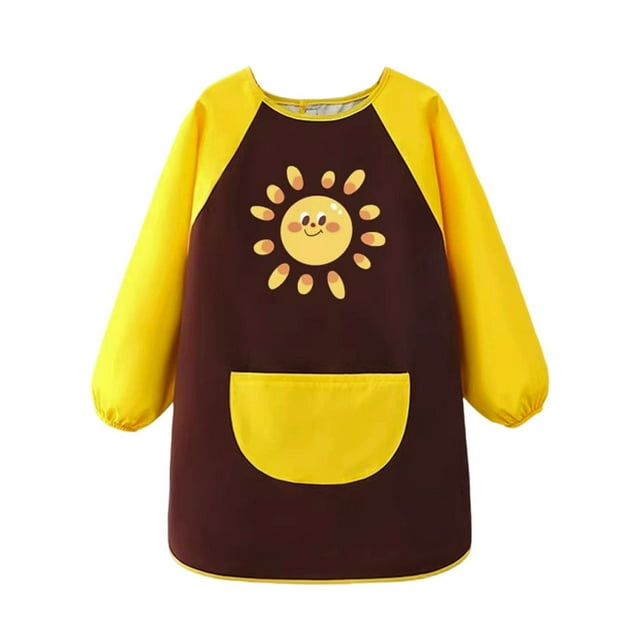 Tablier d'Art pour Garçons à Manches Longues avec Bretelles Ajustables, Tablier de Peinture pour Enfants, Activités Préscolaires et Maternelle