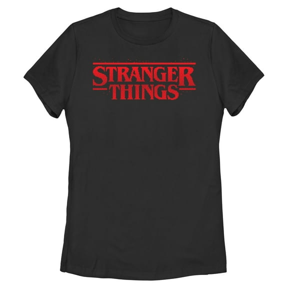 Netflix Women's Stranger Things Pixel 8 Bits Gradient Classic Logo T Shirt