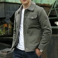 thumbnail image 2 of Men's Fashionable Loose Winter Cotton Coats Plus Fleece Jackets and Thick Cotton Coats, 2 of 5