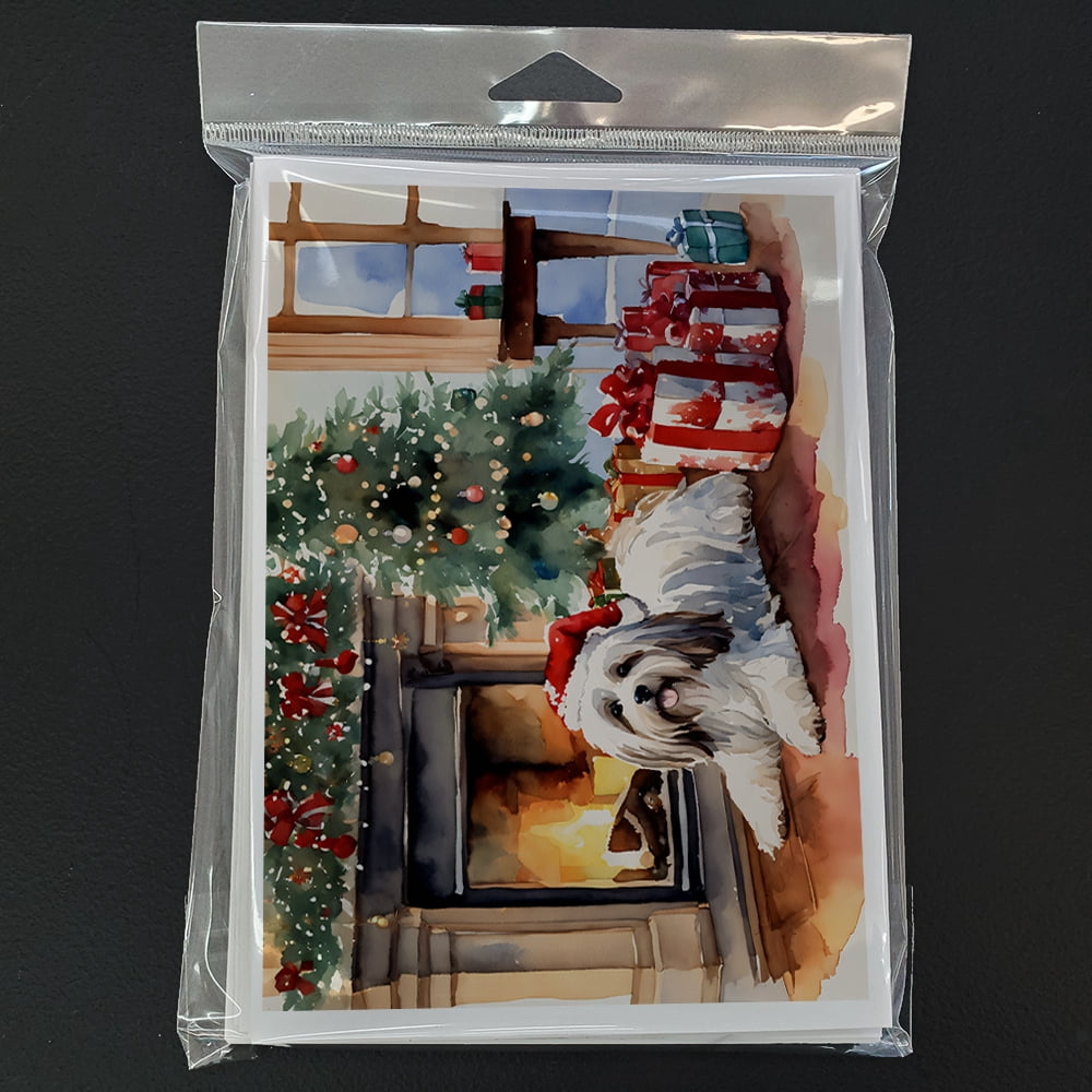 Havanese Cozy Christmas Greeting Cards Pack of 8 7 in x 5 in