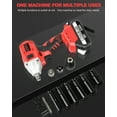 thumbnail image 2 of LabTEC 21V Cordless Impact Wrench 1/2 inch Brushless Power Impact Gun Electric Impact Driver for Car Home(Red/650N.m/2x3.0Ah battery&charger kit), 2 of 13
