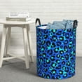thumbnail image 5 of Laundry Basket, Light Blue Leopard Print Laundry Hamper Waterproof Laundry Bag Clothes Hamper Laundry Bin with Handles for Bedroom, Living Room, Kids Room, 5 of 6