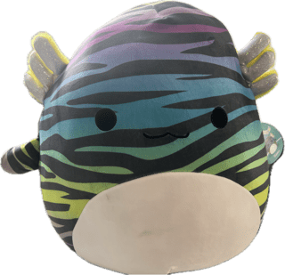 Squishmallows Plush 16 inch Black and Rainbow Axolotl - Childs Ultra Soft Stuffed Toy