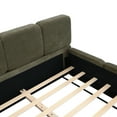 thumbnail image 6 of Christopher Knight Home 88.39" King Size Bed Frame, Thick Headboard Footboard, Linen Blend Upholstery, Green, 6 of 11
