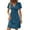 dresses for women clearance-Blue, variant on Homenesgenics Summer Dresses 2025 Women's Solid Short Sleeve V Neck Ruffle Dresses Sexy Elegant Club Party Tunic Mini Dresses Casual Vacation Dress Blue XL