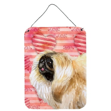 Carolines Treasures BB9768DS1216 Pekingese Love Wall or Door Hanging Prints Red 12WX16H multicolor