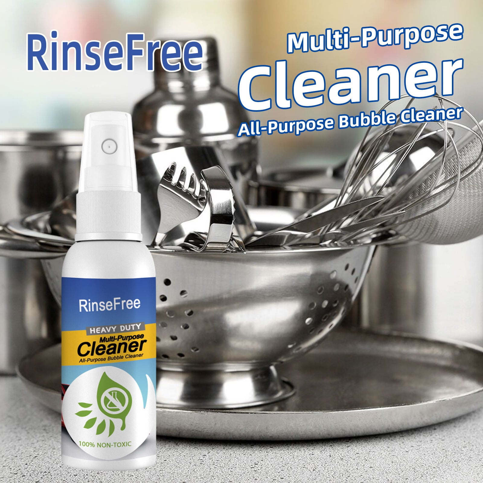 Dalang Rinse Free Heavy Duty Multi-Purpose Cleaner Spray, 30ml Foaming Degreaser for Kitchen Pots Pans Stove and Cookware, 1 Bottle