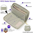 thumbnail image 6 of FALAN MULE Rfid Wallet Purse Wristlet Crossbody Bag for Women Leather Ladies Clutch with 2 Straps, 6 of 7