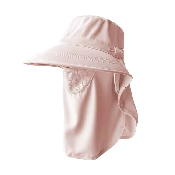 Women's Sun Protection Hat - UPF 50 Wide Brim with Face Mask - Summer Fishing & Hiking Hat with Neck Flap for Full Sun Coverage
