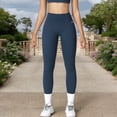 thumbnail image 2 of Women's High Waist Seamless Active Leggings with Elastic Waistband and Comfortable Stretch Fabric - Small, Navy, 2 of 7