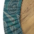 thumbnail image 5 of Ambesonne Sea Shells Fitted Round Tablecloth, Ocean Line Design, 45"- 56" Diameter, Petrol Blue Teal Beige, 5 of 5