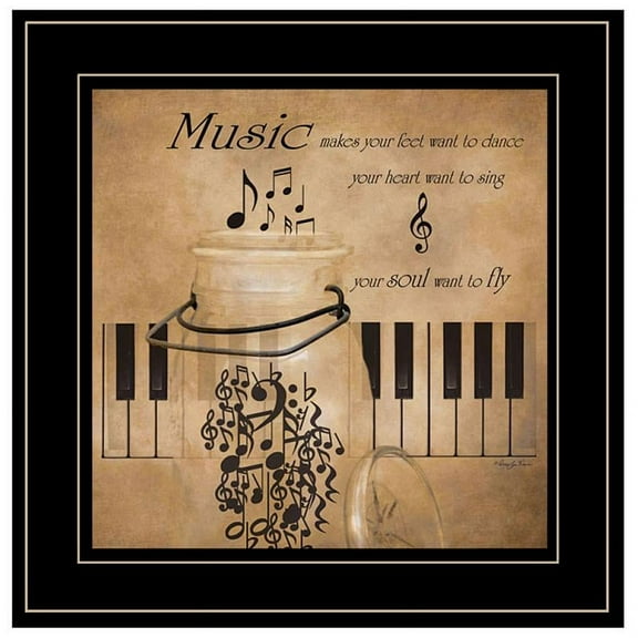 Music by RobinLee Vieira Printed Framed Wall Art Wood Multi-Color