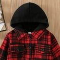 thumbnail image 4 of CAICJ98 Baby Toddler Boys Long Sleeve Shirt Flannel Plaid Shirts Button Down Shirts for Boys Jacket Top Outfit Fall Winter Clothes (Red,3-4 Years), 4 of 4