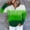 B_ Green, variant on Olyvenn Women's Striped Print Drawstring Hoodies Long Sleeve Sweatshirt Y2K Hip-hop Pullover Button Down Top with Pocket Blue L