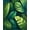 Green, Pattern 4, variant on ODIKA 4'x6' Machine Washable Non-Slip Area Rug, Tropical Monstera Leaf with Jungle Botanical Motifs High Traffic Rug, Green, 133958