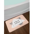 thumbnail image 2 of Inhale Exhale Bath Mat, Grunge Paintbrush Sports and Message Soft Pattern, Plush Bathroom Decor Mat with Non Slip Backing, 29.5" X 17.5", Pale Peach Grey White, by Ambesonne, 2 of 2