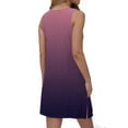 thumbnail image 4 of GXIPO Womens Summer Dresses 2025 Loose Sleeveless Sundresses Swimsuit Coverup with Pockets Floral/Plain/Eyelet Purple M, 4 of 8