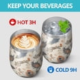 thumbnail image 4 of 12oz Stainless Steel Insulated Wine Tumbler with Lid and Straw – Double Wall Vacuum Mug for Hot & Cold Drinks, 304 Steel Interior, Sweat-Free Design, 4 of 5