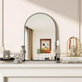 thumbnail image 2 of SHATTERVUE 30"x 20.1"Arched Bathroom Mirror Wall Mounted Mirror,Black, 2 of 6