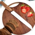 thumbnail image 3 of 2pcs Stainless Steel Bread Knife With Wooden Handle For Slicing Crusty Bread And Homemade Loaves Essential Kitchen Cutlery For Baking Enthusiasts, 3 of 6