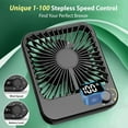 thumbnail image 4 of Hoolife Small Desk Fan, 100-Speed USB Rechargeable Desktop Fan for Table Home Office Camping Travel, Black, 4 of 9