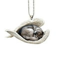 thumbnail image 5 of Siberian Husky Angel Car Ornament – Memorial Dog Gift & Xmas Tree Hanging Decor, 5 of 5
