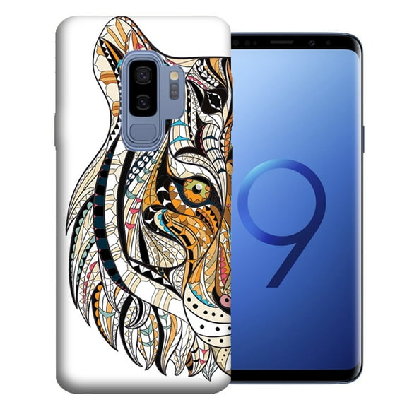 MUNDAZE For Samsung Galaxy S9 Plus Mosaic Tiger Face Design TPU Gel Phone Case Cover