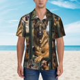 thumbnail image 5 of German Shepherd Dog Men'S 3d Print Casual Button Down Shirts, Novelty Hawaiian Short Sleeves L, 5 of 7