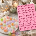 thumbnail image 4 of Halloween Silicone Baking Mold With 60 Cavities Pumpkin Witch Hat Skull Candy Chocolate Jelly Gummy Ice Cube Tray B-25.8X17.9X0.8Cm, 4 of 5