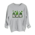thumbnail image 5 of Charella Sweatshirts for Women St Patricks Day Decorations Long Sleeve Crewneck Tops 2024 Trendy T-shirt,Gray,M, 5 of 5