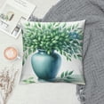 thumbnail image 2 of GOSMITH Eucalyptus Greenery Spring Throw Pillow Covers Blue Vase Mason Jar Green Leaves Outdoor Farmhouse Decorations Decorative Throw Pillows Cases for Home Porch Couch Sofa Decor, 2 of 5