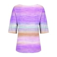 thumbnail image 5 of Shirts For Women 3/4 Sleeve Beach Shirts For Women Womens Casual Tops Elbow Sleeve Tops Women Cotton Tee Shirts For Women Women's Novelty T-Shirts Boho T Shirts For Women Soft Graphic Tees, 5 of 6