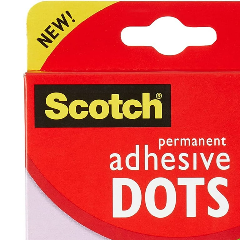 Scotch Medium Adhesive Dots 010-300M Craft Photo Easy Dispensing Clear, 6  Packs 