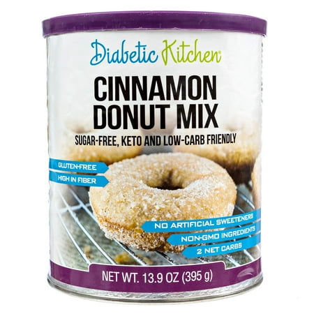 (2 Pack) Diabetic Kitchen Cinnamon Donut Mix Sugar-Free, Keto, Low Carb Friendly,