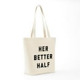 thumbnail image 7 of CafePress - Her Better Half Tote Bag - Unisex Canvas Tote Bag, Beige, 1-Piece, 7 of 7