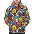 thumbnail image 2 of Bingfone American Football Men's Drawstring Hoodie Long Sleeve Pocket Sweatshirts-4X-Large, 2 of 6