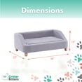 thumbnail image 3 of Critter Sitters 36 in. Microfiber Gray Rectangle Pet Bed for Medium-Sized Dogs, 3 of 9