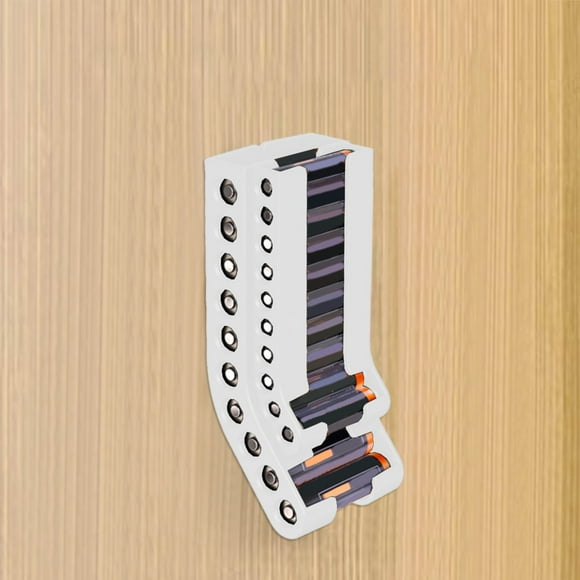 Amzcrzy Battery Organiser Battery Storage and Organiser Aa/Aaa Battery Storage Bracket Wall Mounted Storage Bracket for Batteries 5 and 7 Organization and Storage Dorm Room Essentials Room Decor