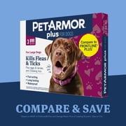PETARMOR Plus for Large Dogs 45-88 lbs, Flea & Tick Prevention for Dogs, 3-Month Supply