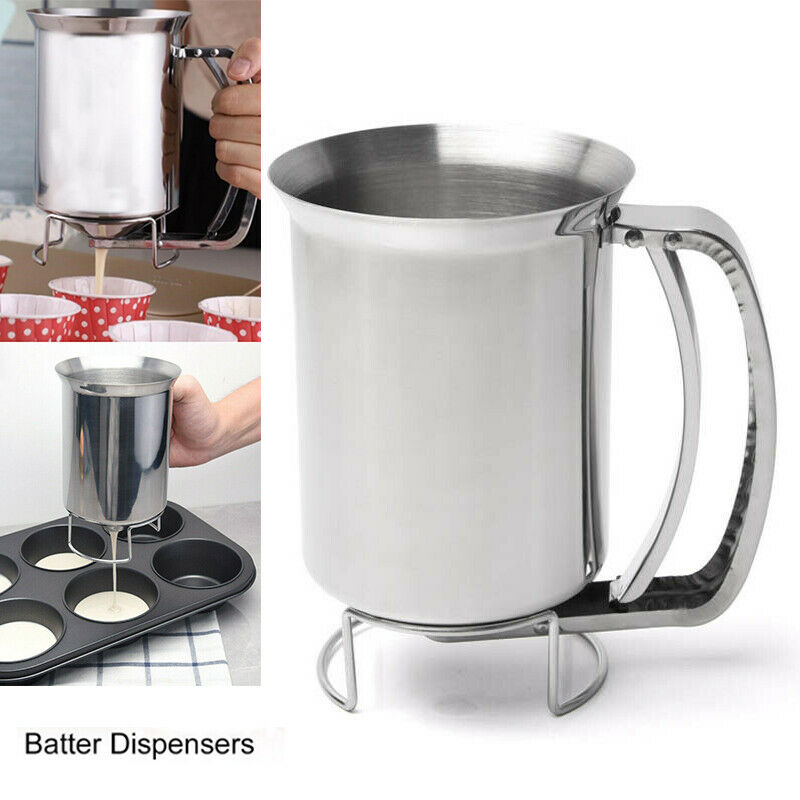 Stainless Steel Pancake Batter Dispenser Maker For Baking Muffins And Cupcakes