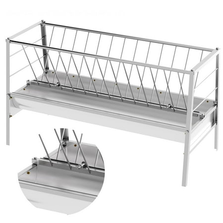 77 Gallon Stainless Steel Livestock Feeding Solution - 59in x 19.6in x 33.4in, Durable & Versatile, for Sheep, Cows & Pigs in Any Farm
