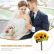 thumbnail image 3 of IFANLANDOR Ramo De Girasoles Artificiales Para Novia Reutilizable Con Tallo En Amarillo, 3 of 7
