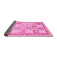 thumbnail image 2 of Ahgly Company Indoor Round Abstract Pink Modern Area Rugs, 7' Round, 2 of 4