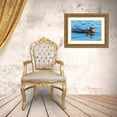 thumbnail image 3 of Haddad, Sheila 14x11 Gold Ornate Wood Framed with Double Matting Museum Art Print Titled - A juvenile and mother sea otter float together serenely in Moss Landing Harbor-California, 3 of 4