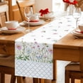 thumbnail image 5 of Spring Daisy Table Runner 72 Inches Long Farmhouse Dress Scarves, Blue Moroccan White Wildflowers Country Plants Dining Tablerunner for Coffee Table/Kitchen Island/Party Décor, 13" x 72", 5 of 8